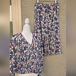 Diane Freis Georgette Vintage Skirt Set